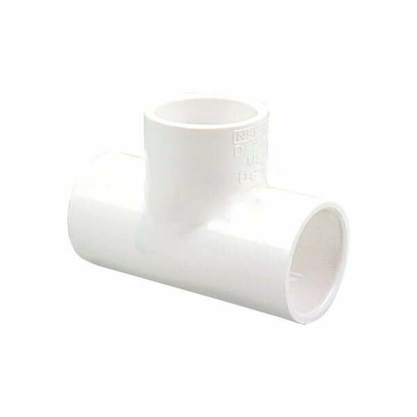 American Imaginations 1.5 in.x 1.25 in. White Plastic PVC Reducing Tee AI-38254